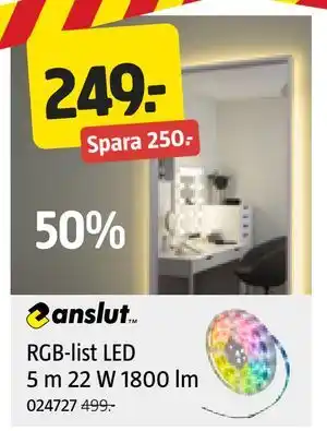 Jula RGB-list LED 5 m 22 W 1800 lm erbjuda
