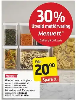 Jula Glasburk med snäpplock erbjuda