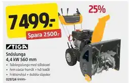 Jula Snöslunga 4,4 kW 560 mm erbjuda