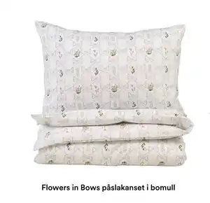 Flowers in Bows påslakanset i bomull, Medlemspris