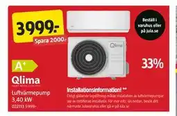 Jula Luftvärmepump 3,40 kW erbjuda