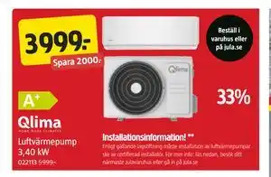 Luftvärmepump 3,40 kW