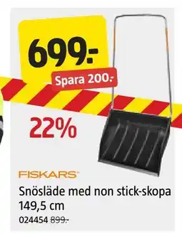 Jula Snösläde med non stick-skopa 149,5 cm erbjuda
