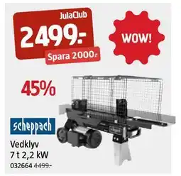 Jula Vedklyv 7 t 2,2 kW, Medlemspris erbjuda