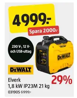 Jula Elverk 1,8 kW IP23M 21 kg erbjuda