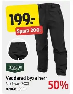 Jula Vadderad byxa herr erbjuda