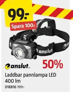 Jula Laddbar pannlampa LED 400 lm erbjuda
