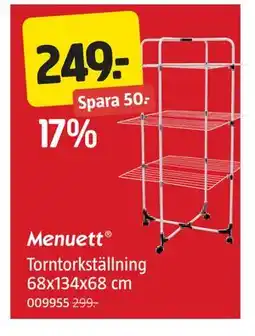 Jula Torntorkställning 68x134x68 cm erbjuda