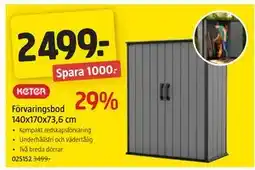 Jula Förvaringsbod 140x170x73,6 cm erbjuda