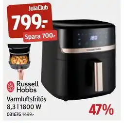 Jula Varmluftsfritös 8,3 l 1800 W, Medlemspris erbjuda
