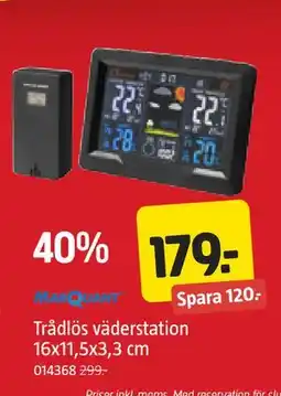 Jula Trådlös väderstation 16x11,5x3,3 cm erbjuda