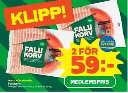 Stora Coop Falukorv erbjuda