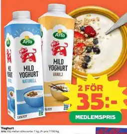 Coop Arla Mild Yoghurt erbjuda