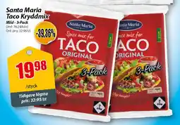 Extra Mjällby Stormarknad SANTA MARIA Taco kryddmix erbjuda