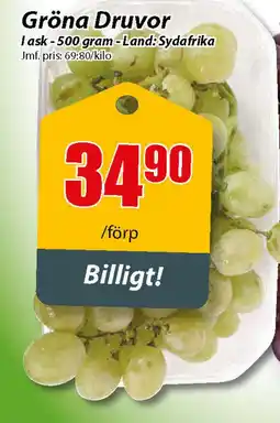 Extra Mjällby Stormarknad Gröna druvor erbjuda