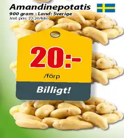 Extra Mjällby Stormarknad Amandinepotatis erbjuda