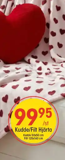 EKO Kudde/filt hjärta erbjuda
