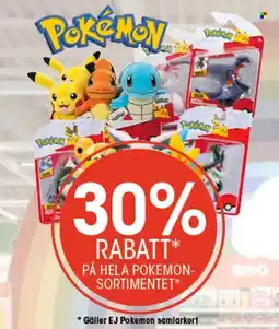EKO Rabatt* på hela pokemon- sortimentet erbjuda