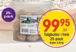 EKO TALGBOLLAR I hink 25-pack erbjuda
