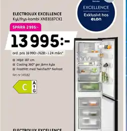 Elon ELECTROLUX Excellence Kyl/frys-kombi XNE8187CK1 erbjuda