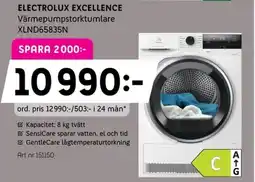 Elon ELECTROLUX Excellence Värmepumpstorktumlare XLND65835N erbjuda