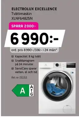 Elon ELECTROLUX Excellence Tvättmaskin XLNF64825N erbjuda