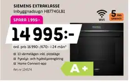 Elon SIEMENS Extraklasse Inbyggnadsugn HB774GLB1 erbjuda