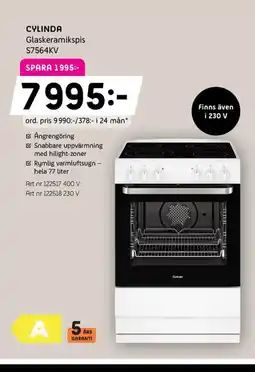 Elon CYLINDA Glaskeramikspis S7564KV erbjuda