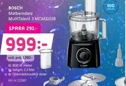 Elon BOSCH Matberedare MultiTalent 3 MCM3101B erbjuda