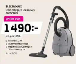 Elon ELECTROLUX Dammsugare Clean 600 EB61C1UG erbjuda