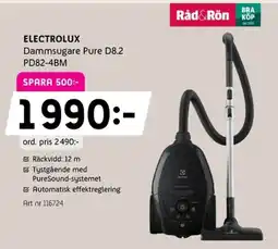 Elon ELECTROLUX Dammsugare Pure D8.2 PD82-4BM erbjuda