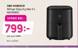 Elon OBH NORDICA Airfryer Easy Fry Max 5 L AG2458SO erbjuda