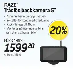 thansen Trådlös backkamera 5 erbjuda