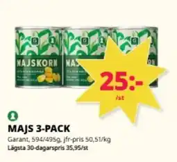 Tempo Garant Majs 3-pack erbjuda