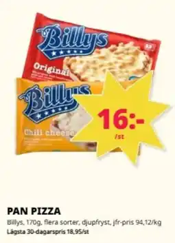 Tempo Billy's Pan pizza erbjuda