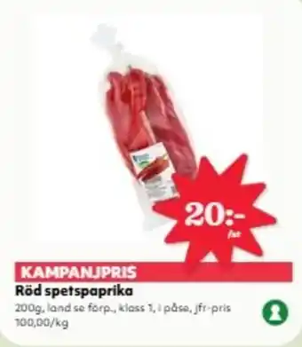 Hemköp Röd spetspaprika erbjuda