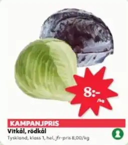 Hemköp Vitkål, rödkål erbjuda
