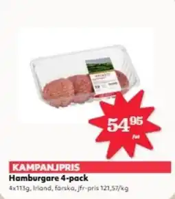 Hemköp Hamburgare 4-pack erbjuda
