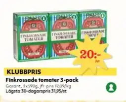 Hemköp GARANT Finkrossade tomater 3-pack erbjuda
