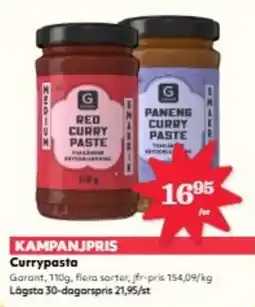 Hemköp GARANT Currypasta erbjuda