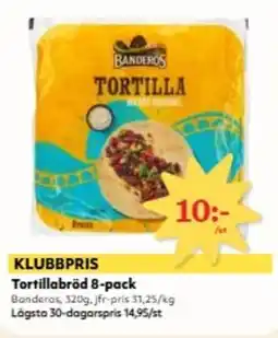 Hemköp BANDEROS Tortillabröd 8-pack erbjuda
