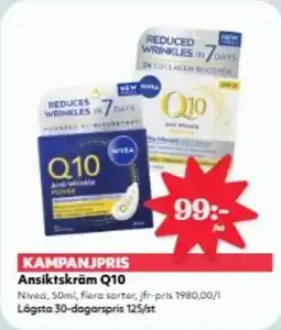 Hemköp NIVEA Ansiktskräm Q10 erbjuda