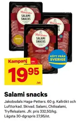 City Gross Salami snacks erbjuda