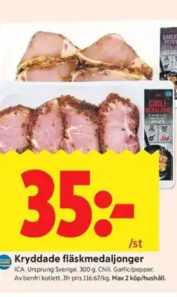 ICA Kvantum Kryddade fläskmedaljonger erbjuda