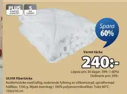 JYSK ULVIK fibertäcke erbjuda