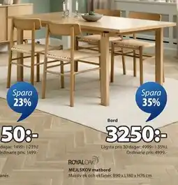 JYSK MEJLSKOV matbord erbjuda