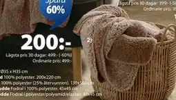 JYSK STORFRYTLE fleecepläd erbjuda