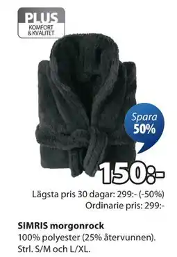 JYSK SIMRIS morgonrock erbjuda
