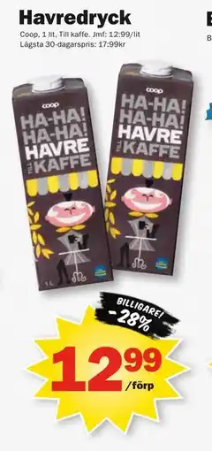 Pekås Havredryck erbjuda