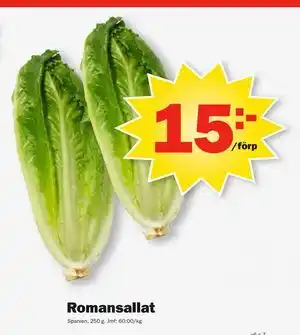 Pekås Romansallat erbjuda